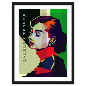 Beauty Audrey Hepburn Pop Art WPAP by Artkreator