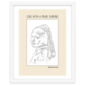 Girl With A Pearl Earring Johannes Vermeer Ascii Art by Doa Project