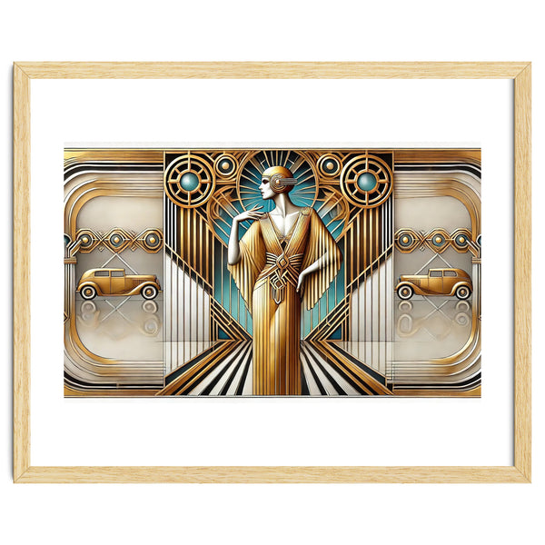 Gatsby Woman Art Deco Scene