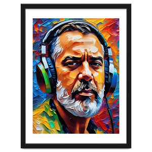 Man In Headphones Art by MakArena