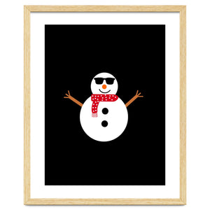 Funny Winter Snowman by Baobab print store