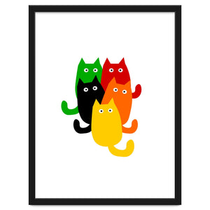 A Bunch Of Cats by Baobab print store