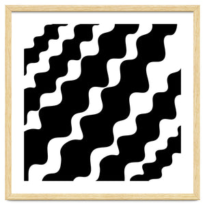 Black Wavy Pattern by Baobab print store