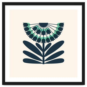 Blue Retro Allium by Taya Cosgrove