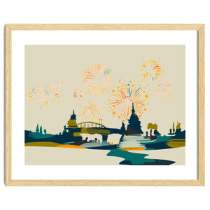 colorful skyline by Annick