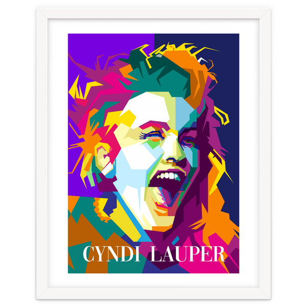 Cindy Lauper 80s Retro Singer Art WPAP