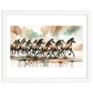 Running Horses Panorama by Chromatic Fusion Studio