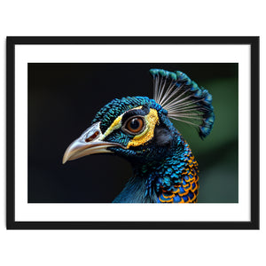 Close-up of a Peacock’s Head by Rizwana Khan