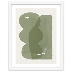 GREEN WATERCOLOR SHAPES NO.1 by THE MIUUS STUDIO