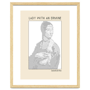 Lady With An Ermine – Leonardo Da Vinci Ascii Art by Doa Project