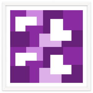 Purple Abstract Square Tiles by Baobab print store