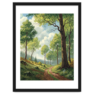 Vibrant Summer Forest Landscape Painting by artistic