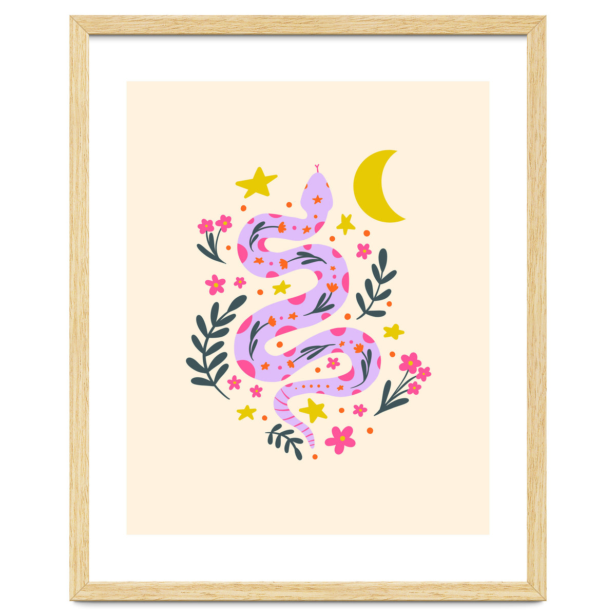 Lunar Snake - lavander and cream