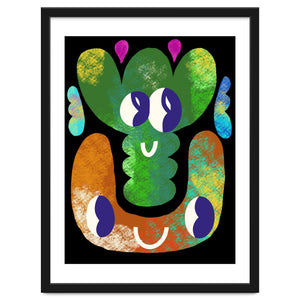 green lobster by rubber pencil