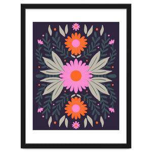Pink And Orange Flowers by Wackapacka