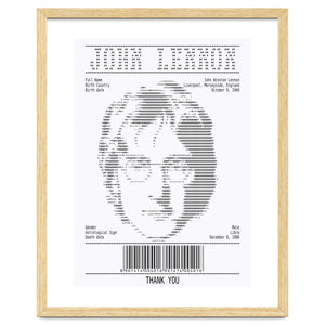 Receipt Art John Lennon by Doa Project