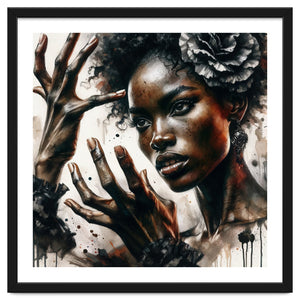 Noir Flamenco Hands Portrait by Chromatic Fusion Studio