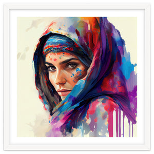 Vivid Veil Side Portrait by Chromatic Fusion Studio