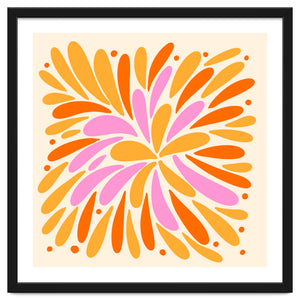 Floral Burst - pink, yellow and orange by Wackapacka