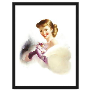 Beautiful Smiling Lady In White by Hermes