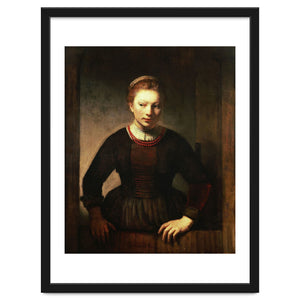 Rembrandt Harmenszoon van Rijn / 'Young Girl at an Open Half-Door', 1645. by Album