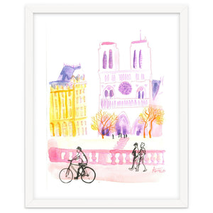 Paris Notre-dame Pink by Anna