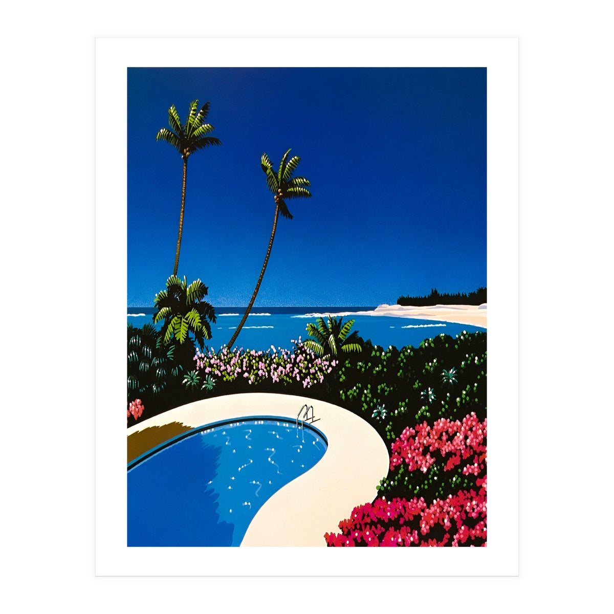 Hiroshi nagai - Swimming Pool, vaporwave (Print Only)