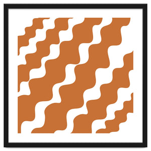 Brown Wavy Pattern by Baobab print store