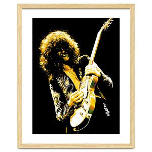 Jimmy Page American Rock Band Guitarist Legend in Pop Art by taurungka