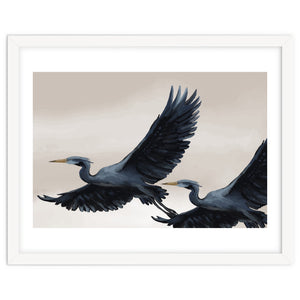 Migrating Herons by heaventrain
