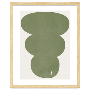 GREEN WATERCOLOR SHAPES NO.4 by THE MIUUS STUDIO