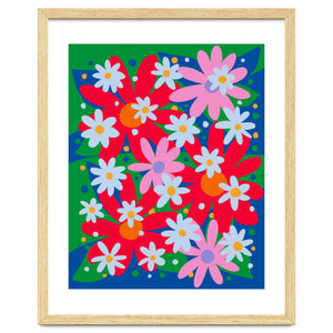 Bold Colorful Daisies by Wackapacka