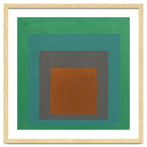 JOSEF ALBERS - HOMAGE TO THE SQUARE GREY BROWN GREEN by TimelessArtworks