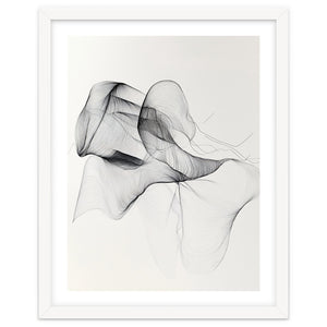 Abstract Black And White Flowing Lines Art by Rizwana Khan
