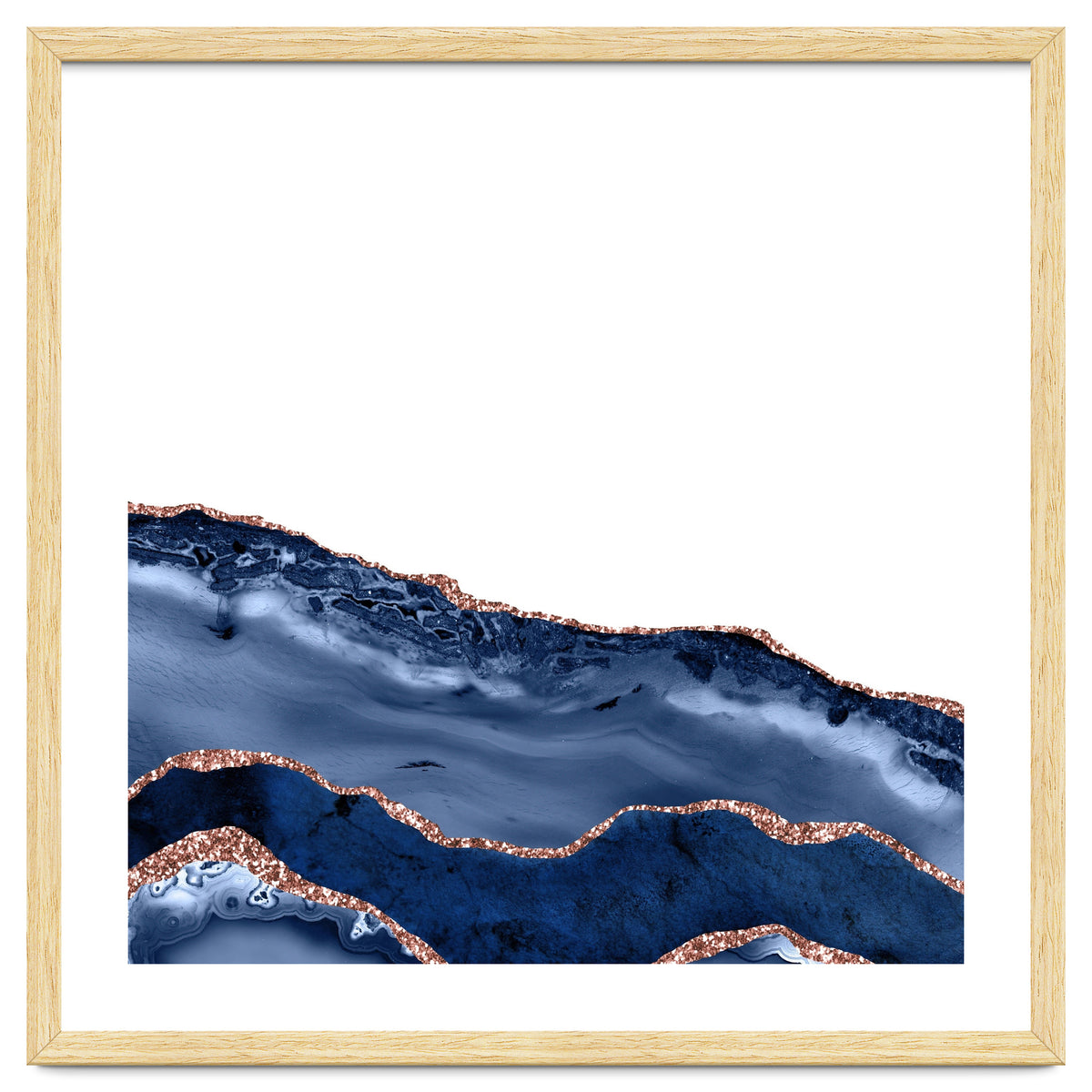 Navy & Rose Gold Agate Texture 20