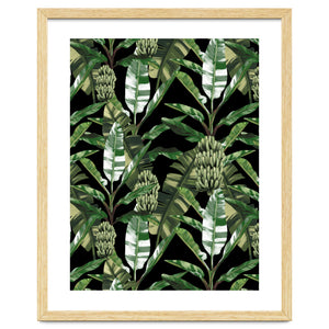 Banano Leaves Dark Jungle by Anis illustration