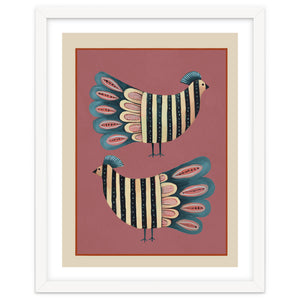 Striped Bird Pair I by Branka Kodžoman