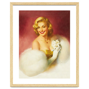 Smiling Lady In White Dress by Hermes