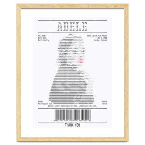 Receipt Art Adele by Doa Project