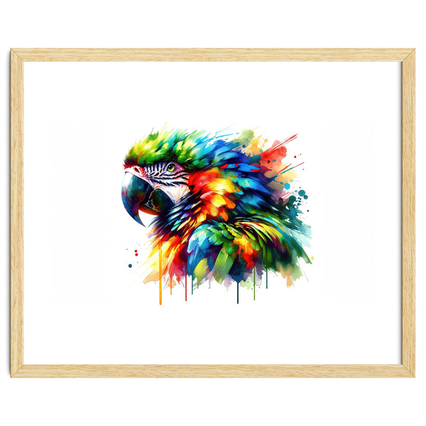 Vibrant Tropical Parrot Portrait