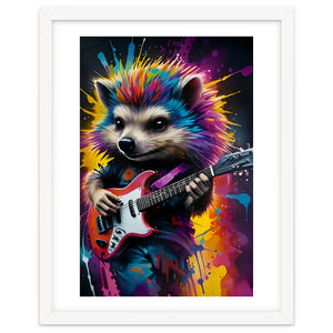 Hedgehog Plays The Guitar, Rock Graffiti by MakArena