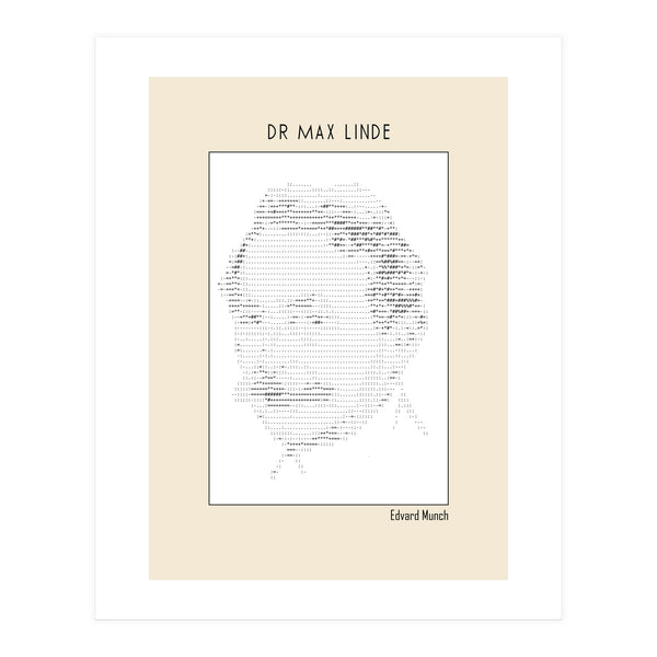 Dr Max Linde – Edvard Munch (ascii Art) (Print Only)