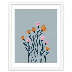Orange and Pink Flowers by Wackapacka