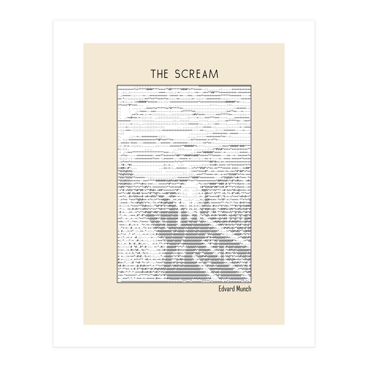 The Scream – Edvard Munch (ascii art) (Print Only)