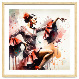 Scarlet Flamenco Side Pose by Chromatic Fusion Studio