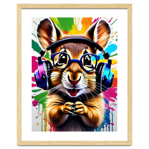Chipmunk In Headphones, Graffiti by MakArena