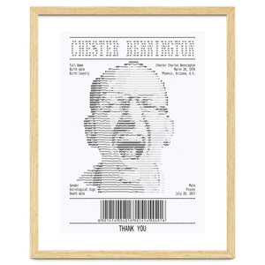 Receipt Art Chester Bennington by Doa Project