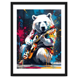 Polar Bear Playing Guitar, Graffiti by MakArena
