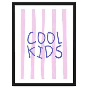 Cool Kids Club, Fun Playful Quote Print for Kids Room and Playroom Decor by neeteshdsgn