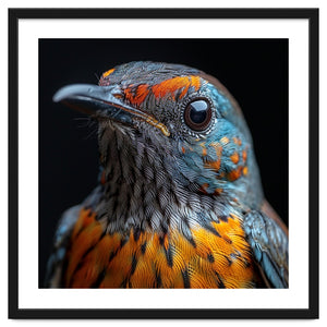 Close Up Of A Colorful Exotic Bird Head by Rizwana Khan